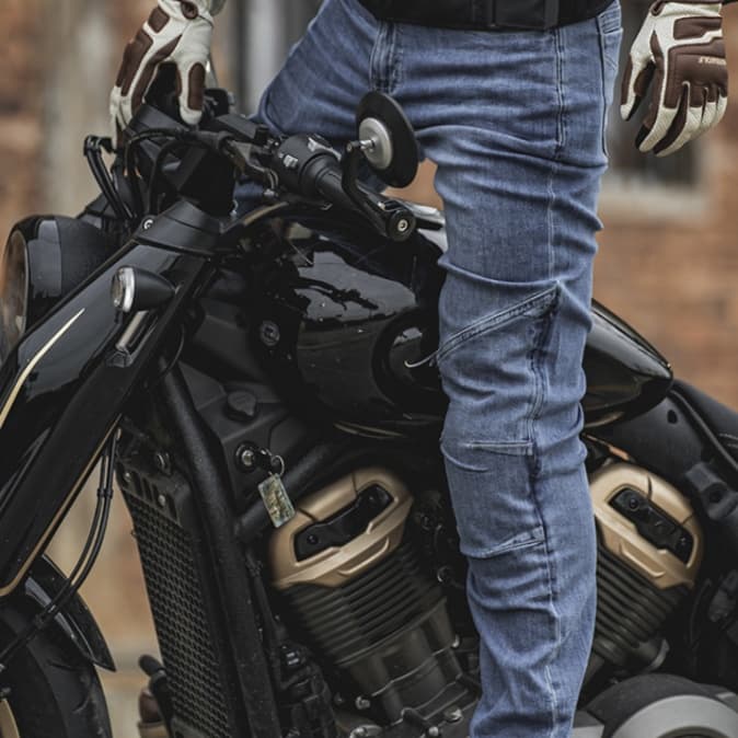 バイク ウェア 頑丈デニム バイク用ライディングパンツ