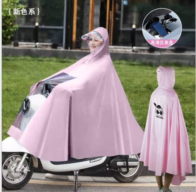 バイク ウェア バイク用レインウェア 大きいつば付き雨合羽 原付スクーター対応