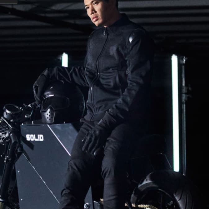 バイク ウェア 耐衝撃機能付き夜間反射モデルジャケット